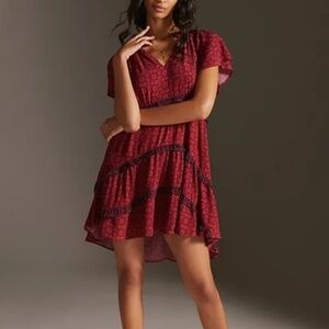 NWT 2X Plus Anthropologie Robin Tiered Mini Dress,